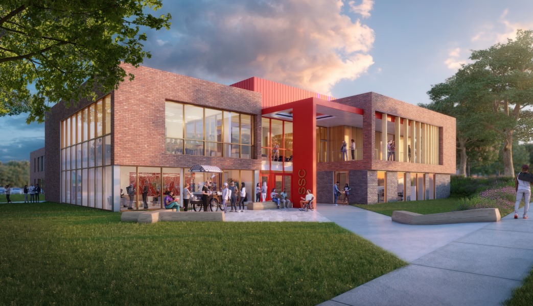 Exterior of new student success center