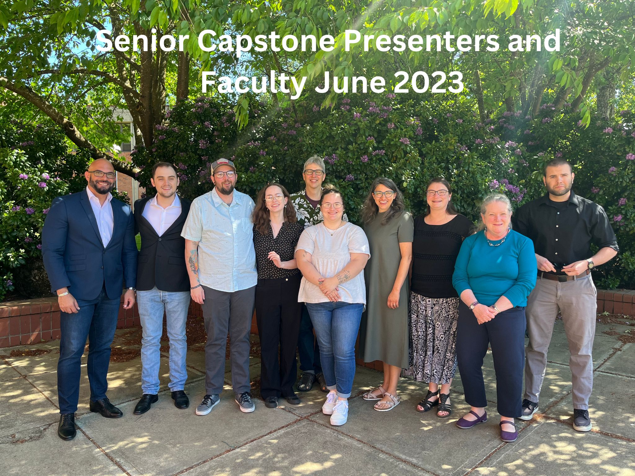 Senior Capstone Presenters and Faculty, June 2023