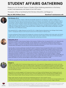 Student Affairs Gathering Spring 2021