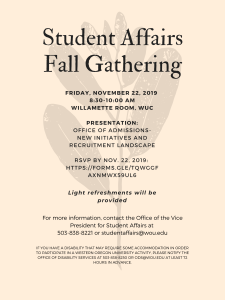 Student Affairs Fall Gathering 2019