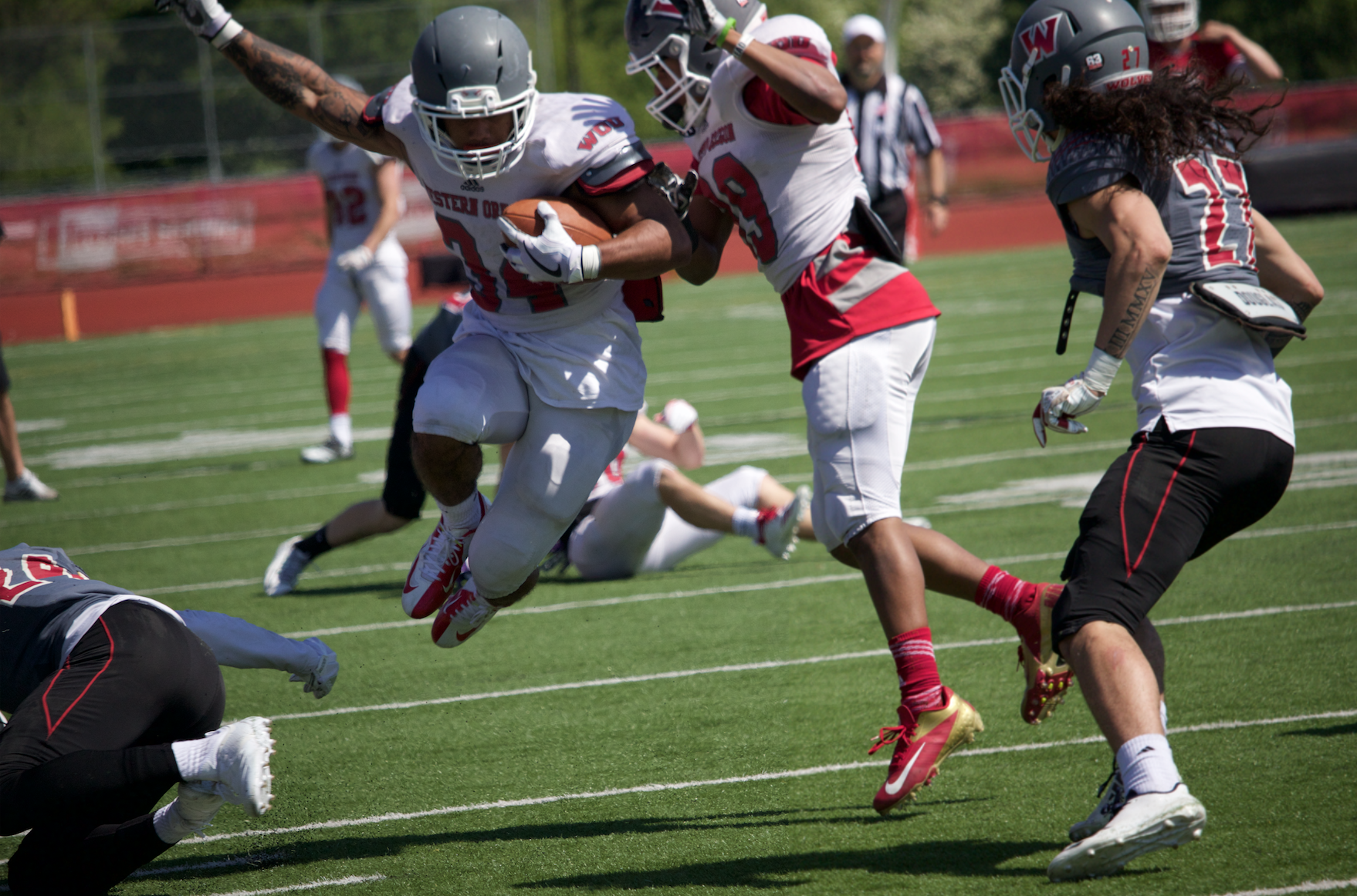 Football springs back into shape