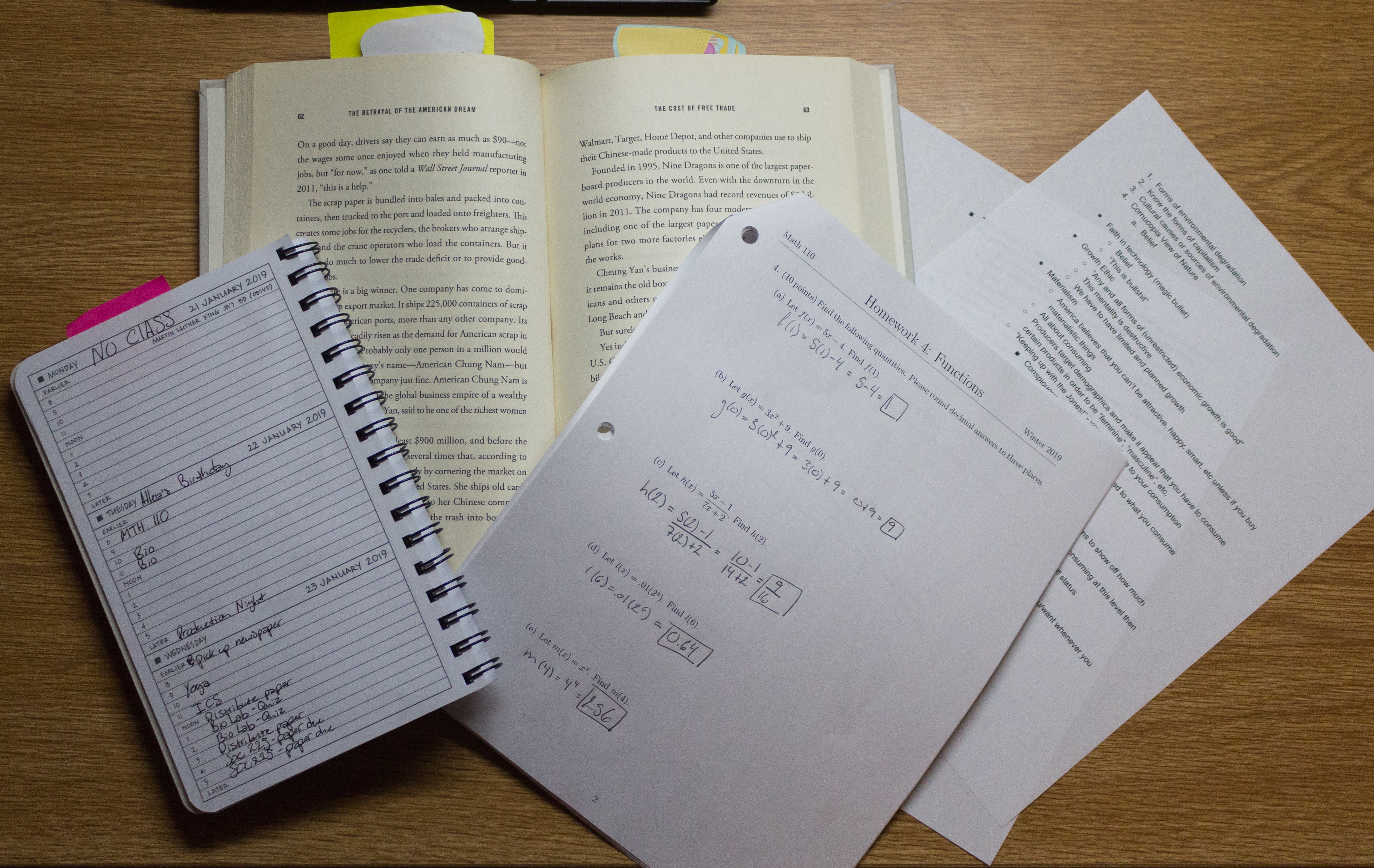 How to utilize time gaps in a class schedule