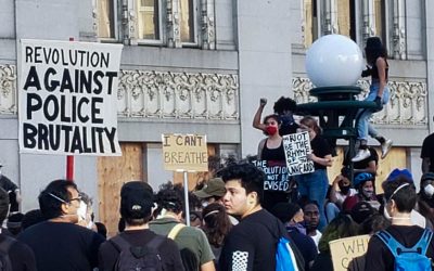 Police brutality protests over the death of George Floyd met with police brutality