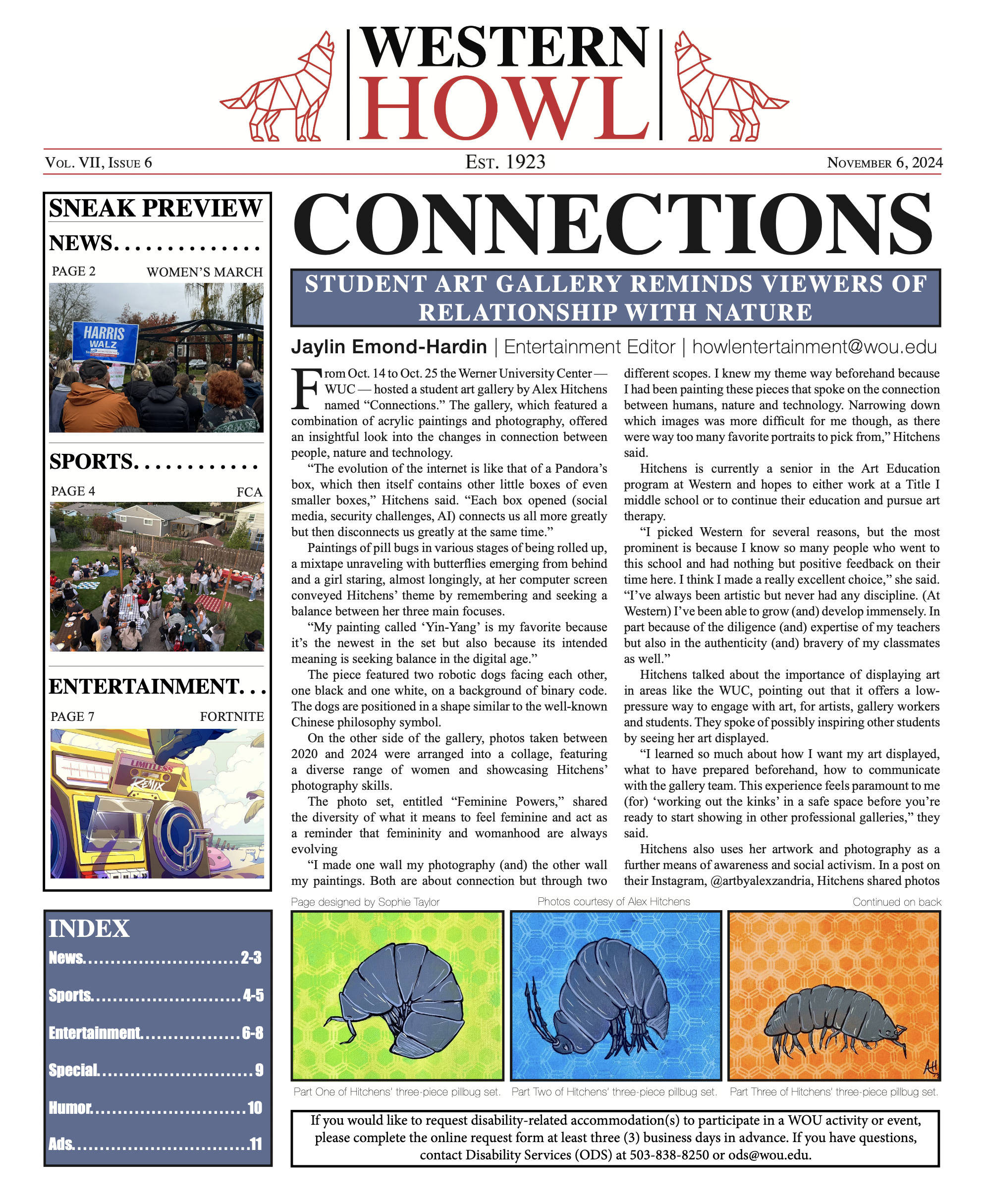 Western Howl Vol. VII, Issue 5 - November 6, 2024